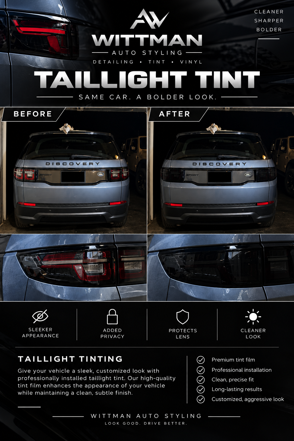 Professional Taillight Tinting – $50 flat